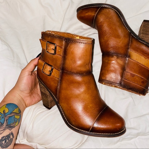 Jessica Simpson Leather Rustic Booties - Picture 2 of 3